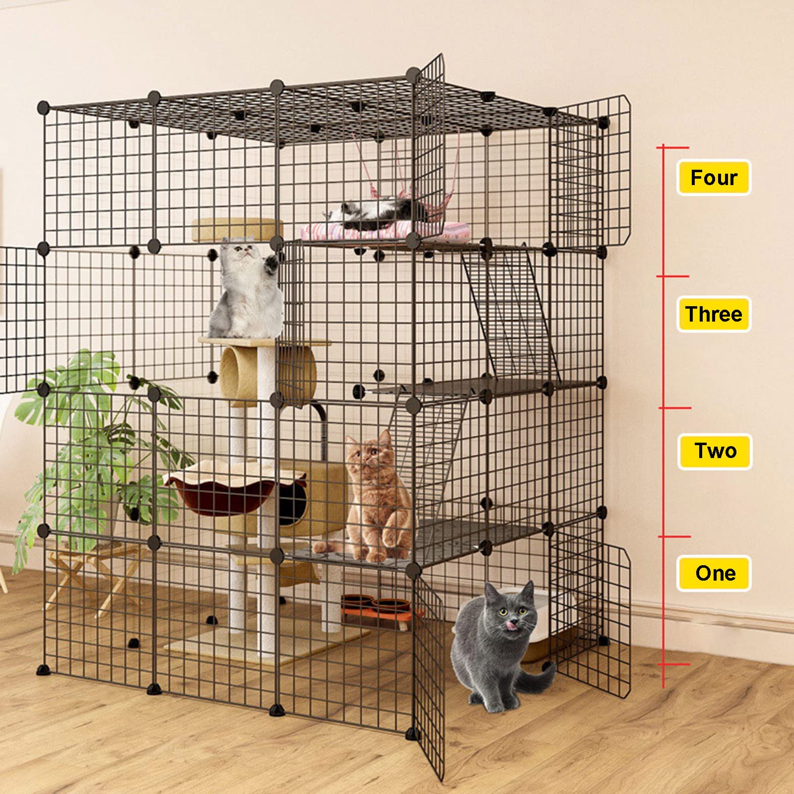 Amazon.co.jp: TXGJWRA キャットケージ 屋内用大型、ワイヤーキャット